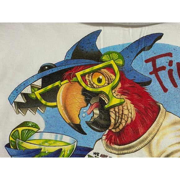 Caribbean Soul XL White Vintage 1998 Parrot Graphic Tee Made in USA - Picture 7 of 12